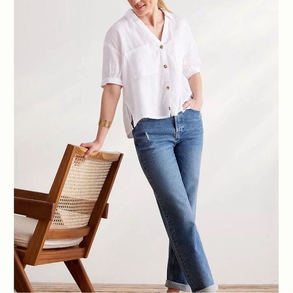 Anthropologie Denim - Anthropologie SWK See Worn Kept The Girlfriend Distressed Classic Denim Jeans